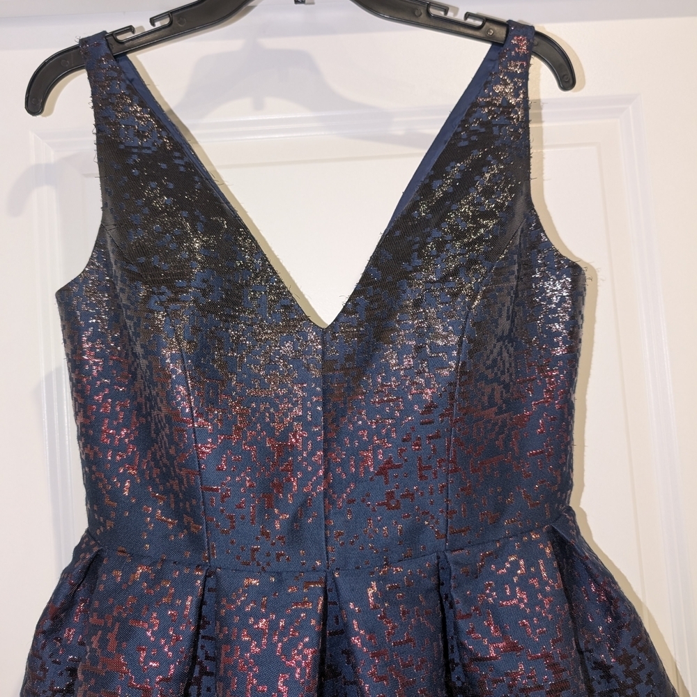 Sparkling Pink and Blue Cocktail Dress By Hadleigh's - Picture 5 of 9